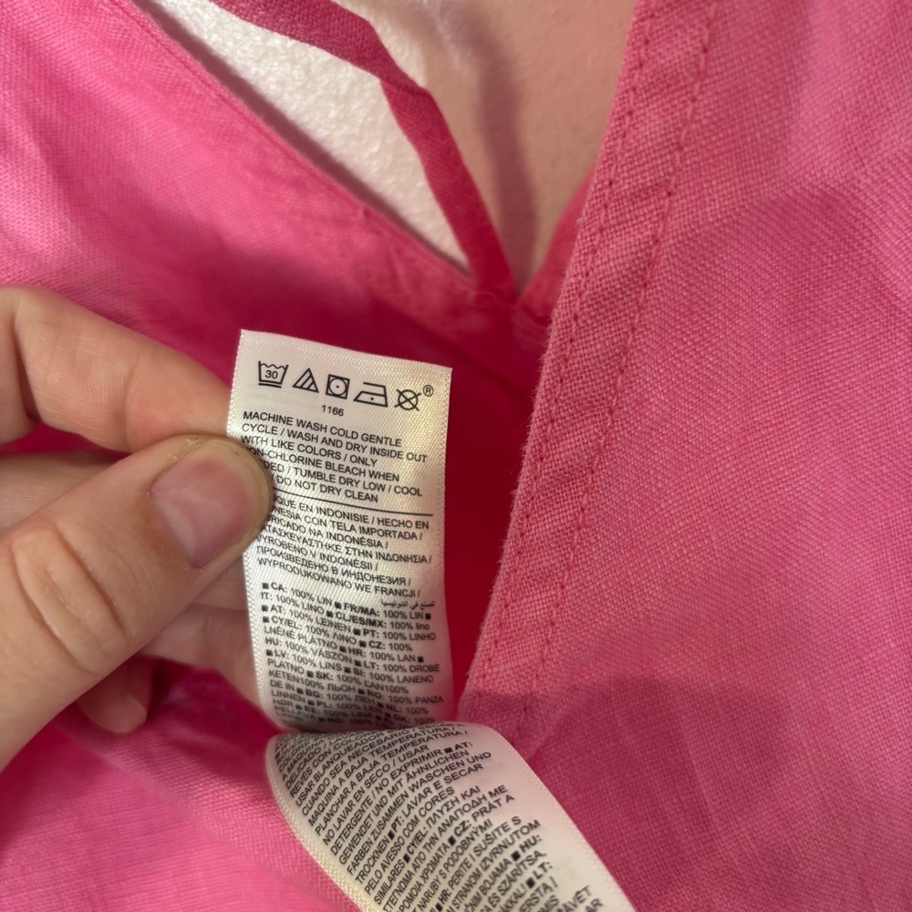 Athleta Retreat Linen Romper XS Pink NWT - Picture 9 of 11